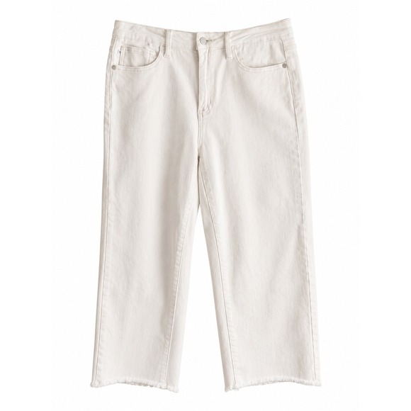 Judy Blue Denim - Judy Blue White Wide Leg Crop Jeans – Size 30